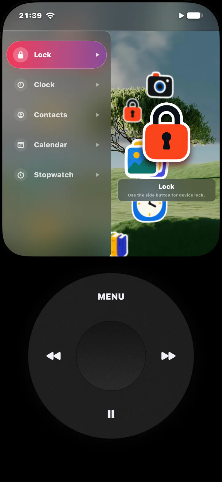 UltraPod tools menu